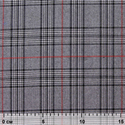 Ткань костюмная "Клер" 80% P, 16% R, 4% S, 200 г/м2, шир.150 см,#10 цв-серый/красный - купить в Тюмени. Цена 412.02 руб.