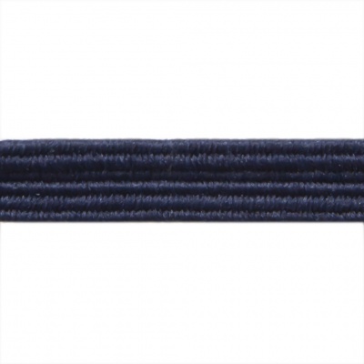 Резиновые нити с текстильным покрытием, шир. 6 мм ( упак.30 м/уп), цв.- 117-т.синий - купить в Тюмени. Цена: 152.05 руб.