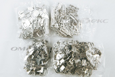 Крючки брючные 4 шипа "Стром" 144 шт. никель - купить в Тюмени. Цена: 383.97 руб.