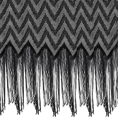 Трикотажное полотно с пайетками, шир.130 см, #311-бахрома чёрная - купить в Тюмени. Цена 1 183.35 руб.
