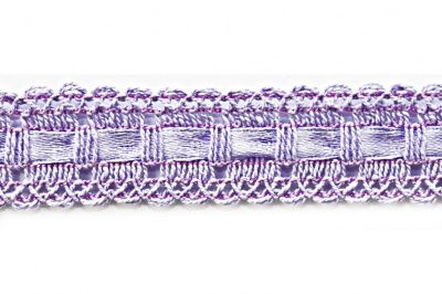 Тесьма кружевная 0621-1605, шир. 25 мм/уп. 20+/-1 м, цвет 107-фиолет - купить в Тюмени. Цена: 400.25 руб.