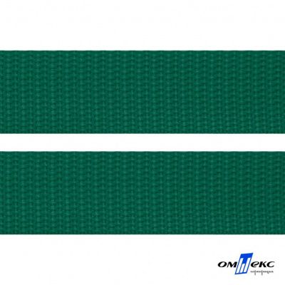 Зелёный- цв.876 -Текстильная лента-стропа 550 гр/м2 ,100% пэ шир.20 мм (боб.50+/-1 м) - купить в Тюмени. Цена: 318.85 руб.