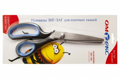 Ножницы арт.0330-6052 "ЗИГ-ЗАГ" 5 мм, для плотных тканей , 9"/ 229 мм - купить в Тюмени. Цена: 733.08 руб.
