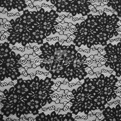 Кружевное полотно #4007, 145 гр/м2, шир.150см, цвет чёрный - купить в Тюмени. Цена 347.66 руб.