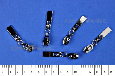 Слайдер декоративный, металлический №1/спираль Т7/никель - купить в Тюмени. Цена: 6.29 руб.