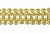 Тесьма металлизированная 7866, шир. 25 мм/уп. 13,7+/-1 м, цвет золото - купить в Тюмени. Цена: 1 293.60 руб.