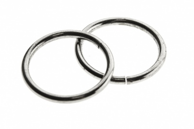 Кольцо металлическое d-15 мм, цв.-никель - купить в Тюмени. Цена: 2.45 руб.
