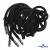 Шнурки #107-05, круглые 130 см, декор.наконечник, цв.чёрный - купить в Тюмени. Цена: 22.56 руб.