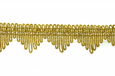 Тесьма металлизированная 8204, шир. 40 мм/уп. 13,7+/-1 м, цвет золото - купить в Тюмени. Цена: 420.42 руб.