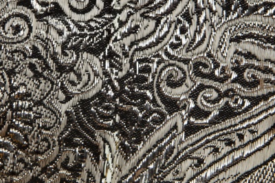 Ткань костюмная жаккард №11, 140 гр/м2, шир.150см, цвет тем.серебро - купить в Тюмени. Цена 383.29 руб.