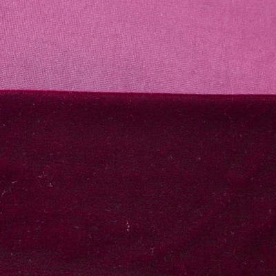 Бархат стрейч №2, 240 гр/м2, шир.160 см, (2,6 м/кг), цвет бордо - купить в Тюмени. Цена 740.88 руб.