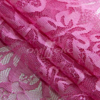Кружевное полотно стрейч XD-WINE, 100 гр/м2, шир.150см, цвет розовый - купить в Тюмени. Цена 1 869.99 руб.
