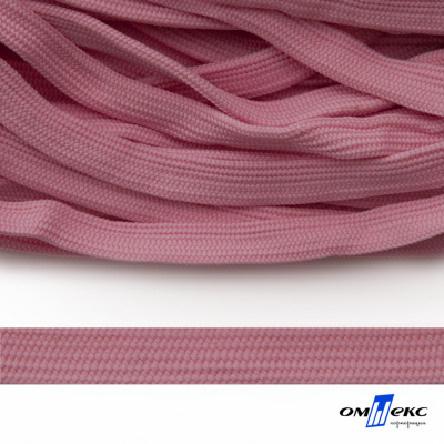 Шнур плетеный (плоский) d-12 мм, (уп.90+/-1м), 100% полиэстер, цв.256 - розовый - купить в Тюмени. Цена: 8.62 руб.