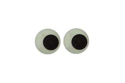 Глазки для игрушек, круглые, с бегающими зрачками, 8 мм/упак.50+/-2 шт, цв. -черно-белые - купить в Тюмени. Цена: 15.88 руб.