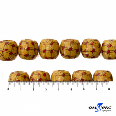 0189-Бусины деревянные "ОмТекс", 17 мм, упак.50+/-3шт - купить в Тюмени. Цена: 83.66 руб.