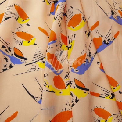 Плательная ткань "Софи" 14.1, 75 гр/м2, шир.150 см, принт птицы - купить в Тюмени. Цена 243.96 руб.