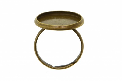 Заготовка для рукоделия металлическая фигурная для кольца 15мм - купить в Тюмени. Цена: 7.44 руб.