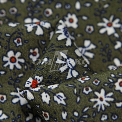 Плательная ткань "Фламенко" 11.2, 80 гр/м2, шир.150 см, принт растительный - купить в Тюмени. Цена 259.21 руб.