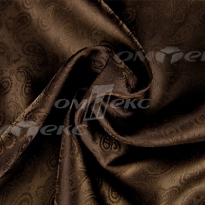 Ткань подкладочная жаккард Р14098, 19-1217/коричневый, 85 г/м2, шир. 150 см, 230T - купить в Тюмени. Цена 166.45 руб.