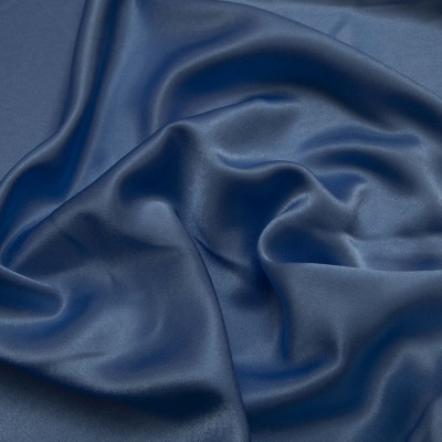 Поли креп-сатин 16-4132, 125 (+/-5) гр/м2, шир.150см, цвет голубой - купить в Тюмени. Цена 157.15 руб.