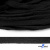 Шнур плетеный d-8 мм плоский, 70% хлопок 30% полиэстер, уп.85+/-1 м, цв.- чёрный - купить в Тюмени. Цена: 735 руб.