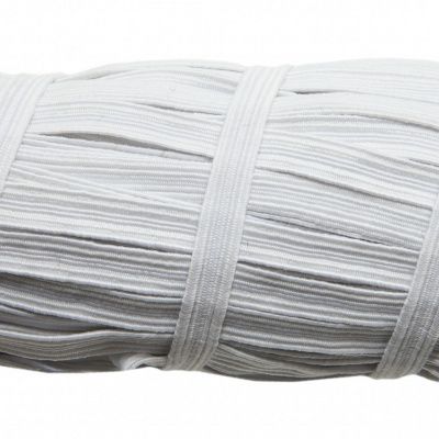 Резинка продежка С-67, шир. 7 мм (20 шт/10 м), цвет белый - купить в Тюмени. Цена: 1 296.24 руб.