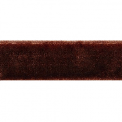 Лента бархатная нейлон, шир.12 мм, (упак. 45,7м), цв.120-шоколад - купить в Тюмени. Цена: 392 руб.