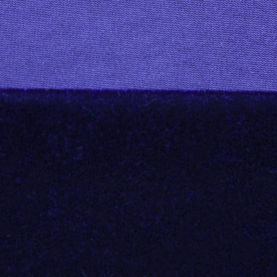 Бархат стрейч №14, 240 гр/м2, шир.160 см, (2,6 м/кг), цвет т.синий - купить в Тюмени. Цена 748.44 руб.