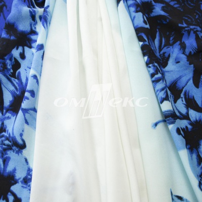 Плательная ткань "Фламенко" 19.1, 80 гр/м2, шир.150 см, принт растительный - купить в Тюмени. Цена 241.49 руб.