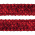 Тесьма с пайетками 3, шир. 35 мм/уп. 25+/-1 м, цвет красный - купить в Тюмени. Цена: 1 308.30 руб.
